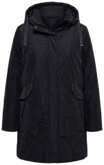 Ulla Popken 853351 Chaqueta acolchada Sympatex impermeable con capucha Negro