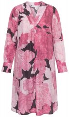 Ulla Popken 853426 Vestido de flores Ciruela