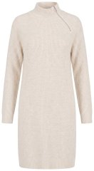 Ulla Popken 853504 Vestido de punto de manga larga con cuello alto Blanco roto
