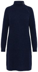 Ulla Popken 853504 Vestido de punto con cuello alto Azul marino