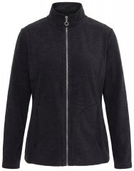 Ulla Popken 853668 Chaqueta polar con cuello alto Negro
