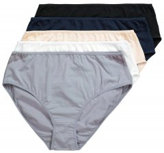 Ulla Popken 853698 Bragas con encaje pack de 5 Negro