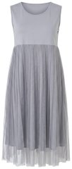 Ulla Popken 853879 Vestido midi evasé Gris