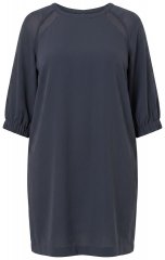 Ulla Popken 853946 Vestido con manga 3/4 Verde oliva