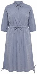 Ulla Popken 854413 Vestido midi con cordón Gris