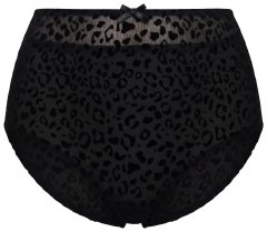 Ulla Popken 854551 Bóxer con estampado animal Negro