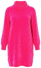 Ulla Popken 854602 Vestido de punto de manga larga con cuello alto Rosa