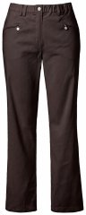 Ulla Popken 854987 Pantalón elástico abrigado con cinturilla cómoda Marrón caoba