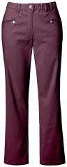 Ulla Popken 854987 Pantalón elástico abrigado con cinturilla cómoda Berenjena