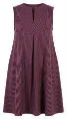 Ulla Popken 854988 Vestido de rayas Burdeos