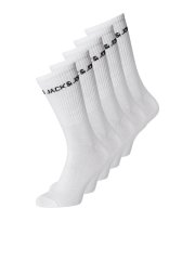 Jack & Jones Basic Logo Calcetines de tenis Blanco pack de 5