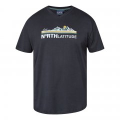 North Latitude Mountain T-Shirt V-Neck Negro