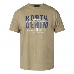 North Latitude T-Shirt Slub With Print Marrón/Beige
