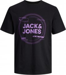 Jack & Jones JCOPILOU TEE SS CREW NECK Black