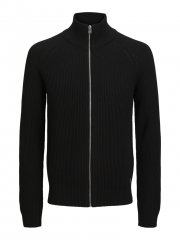 Jack & Jones Pannel Zip Knit Cardigan Black