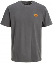Jack & Jones JCOCLASSIC WAFFLE BADGE TEE Charcoal