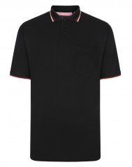 Kam Jeans Polo with Pocket Black