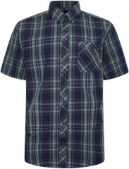 Kam Jeans 6301 Kam Jeans 6301 Casual Check Short Sleeve Shirt Teal