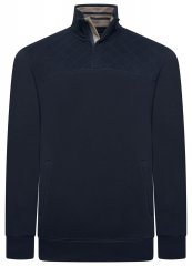 Kam Jeans 7092 Sudadera con media cremallera Azul marino