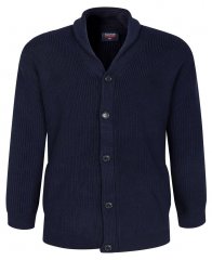 Espionage KW080 Cárdigan con cuello chal azul marino