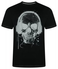 Kam Jeans 5811 Camiseta con estampado de calavera Negro
