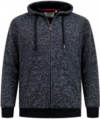 Duke Fareham Bonded Sherpa Lining Knitted Hoodie Grey