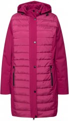 Ulla Popken HYPRAR Mixed Texture Water-Repellent Jacket Ruby