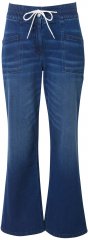 Ulla Popken Patch Pocket Elastic Waist Jeans Denim Blue