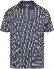 North Latitude 61134 Polo Jersey con Estampado Integral Azul Marino