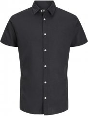 Jack & Jones Breeze Linen Blend Short Sleeve Shirt Black