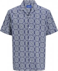 Jack & Jones Summer Seersucker Short Sleeve Shirt Light Blue