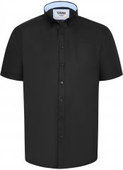 D555 James Camisa Oxford De Manga Corta TALL Negra