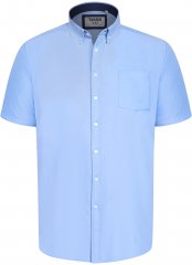 D555 James Camisa Oxford De Manga Corta TALL Azul Cielo