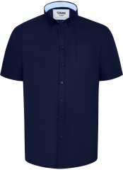 D555 James Camisa Oxford De Manga Corta TALL Azul Marino