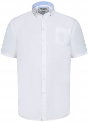 D555 James Camisa Oxford De Manga Corta TALL Blanca