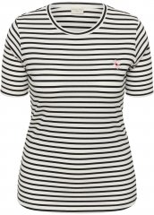 Kaffe Curve Lia Flower T-Shirt Chalk/Deep Black