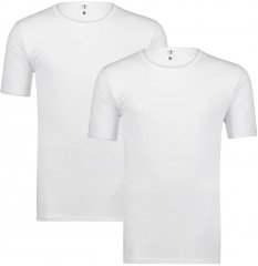 Adamo Royal Fine Ribbed Under-T-shirt 2-Pack White