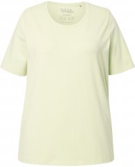 Ulla Popken Essential Round Neck Stretch Tee Pistachio
