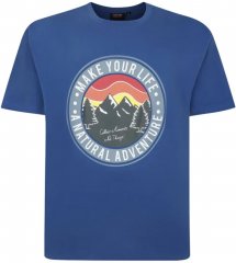 Espionage T421 Natural Adventure Printed T-Shirt Blue
