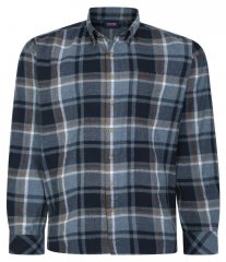 Espionage SH394 Camisa de cuadros cepillada airforce/azul marino