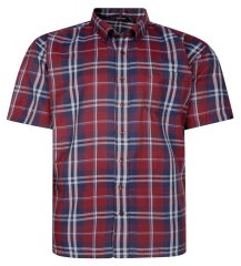 Espionage SH447 Camisa de cuadros burgundy