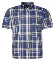 Espionage SH447 Camisa de cuadros azul marino
