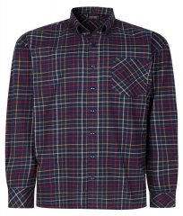 Espionage SH448 Camisa de cuadros cepillada azul marino/multi