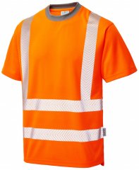 Leo Larkstone Coolviz Plus T-shirt Hi-Vis Orange