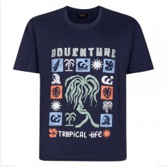 Espionage T448 adventure camiseta estampada gris pizarra