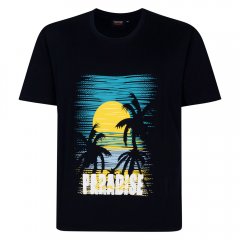 Espionage T448 paradise camiseta estampada azul marino