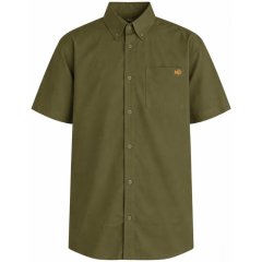 Motley Denim Zagreb Camisa de Manga Corta Caqui Oscuro
