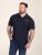 D555 Reid AOP Polo With Jacquard Collar, Pocket And Cuffs Azul marino - Polos - Polos 2XL-8XL