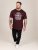 D555 Baldwin Grumpy Old Man Club Print Crew Neck T-shirt Burgundy/ Black Twist - Camisetas - Camisetas - 2XL-14XL