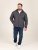 D555 Conrad Detachable Hood Bonded Fleece Zip Through Hoody TALL Azul marino - TALL sudaderas - Sudaderas TALL para hombre alto